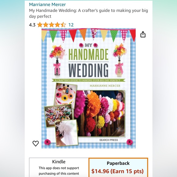 BOOK: My Handmade Wedding: A crafter's guide to …. by Marrianne Mercer - Picture 2 of 6